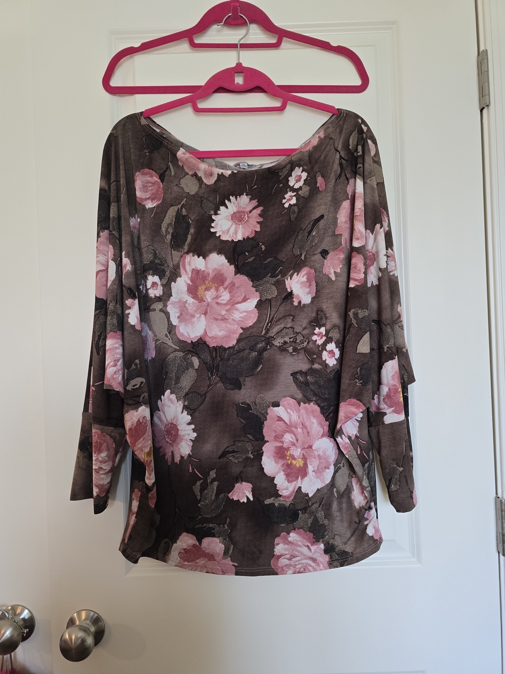 white birch Brown Tunic with Pink Floral Print - Picture 3 of 5